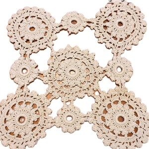 Vintage Imperfect Cream Crochet Doily